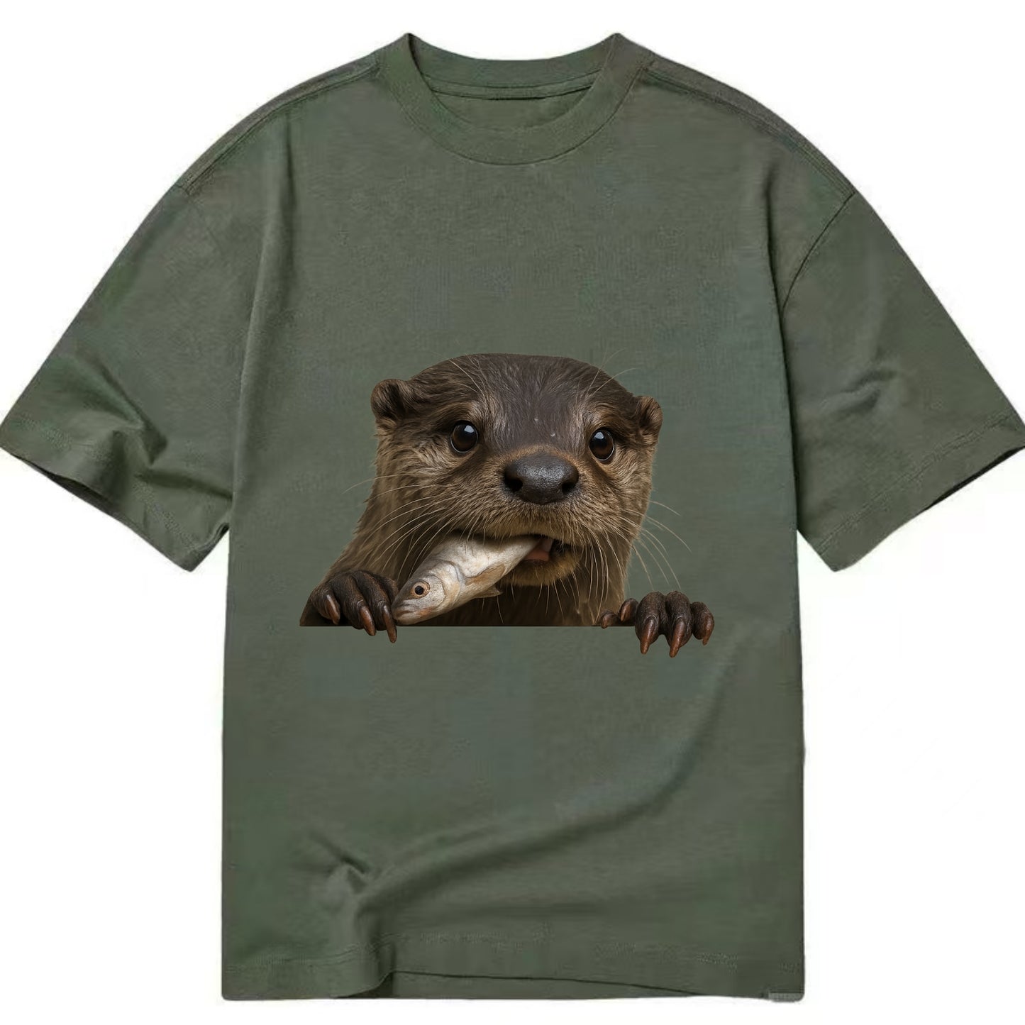 River Otter  - Classic T-shirt - Army Green