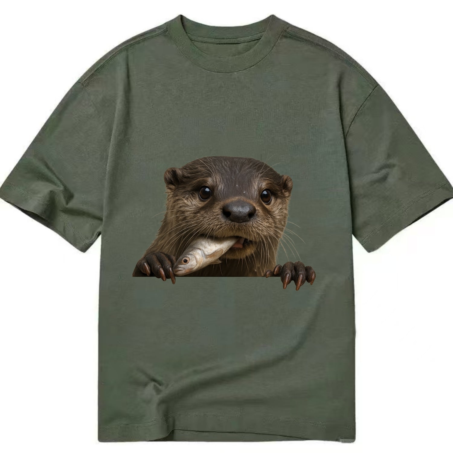 River Otter  - Classic T-shirt - Army Green
