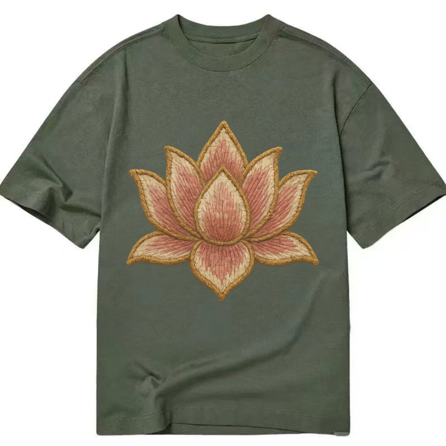 Lotus Flower - Classic T-shirt - Army Green