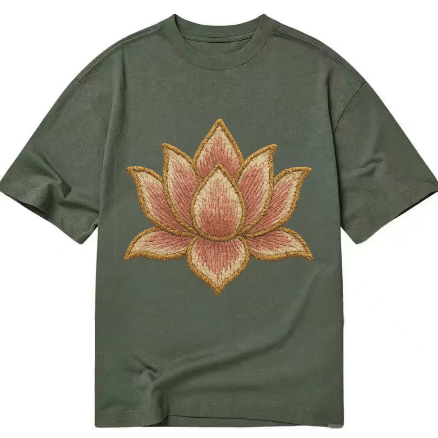 Lotus Flower - Classic T-shirt - Army Green
