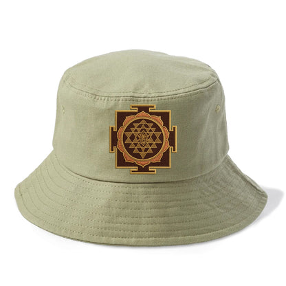 Sri Yantra  - Bucket Hat - Army Green
