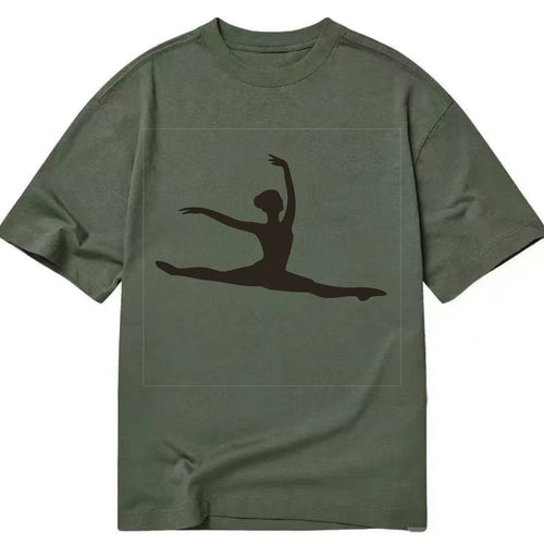 Ballet dancer in grand jete leap - Classic T-shirt