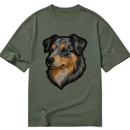 Australian Shepherd - Modern merle patte - Classic T-shirt - Army Green