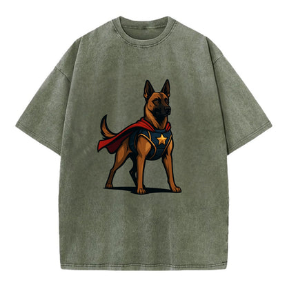 Belgian Malinois Guardian Hero  - Vintage T-shirt - Army Green