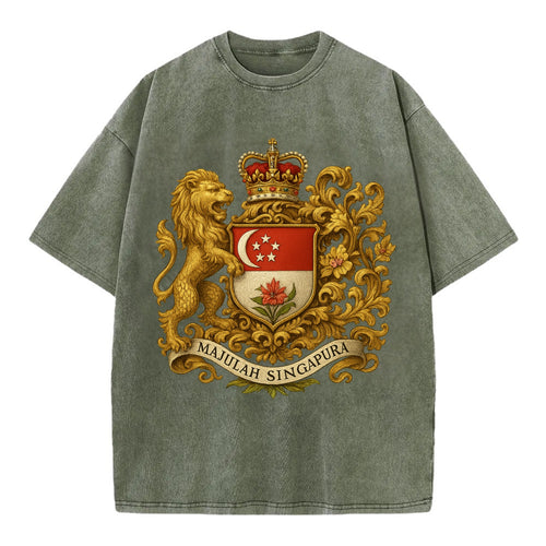 Singapore Merlion Emblem  - Vintage T-shirt
