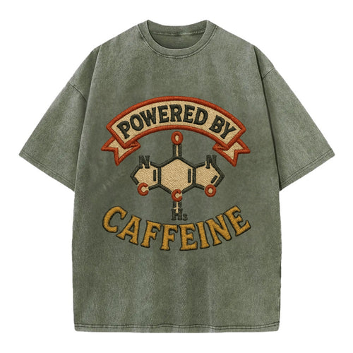 Powered By Caffeine  - Vintage T-shirt