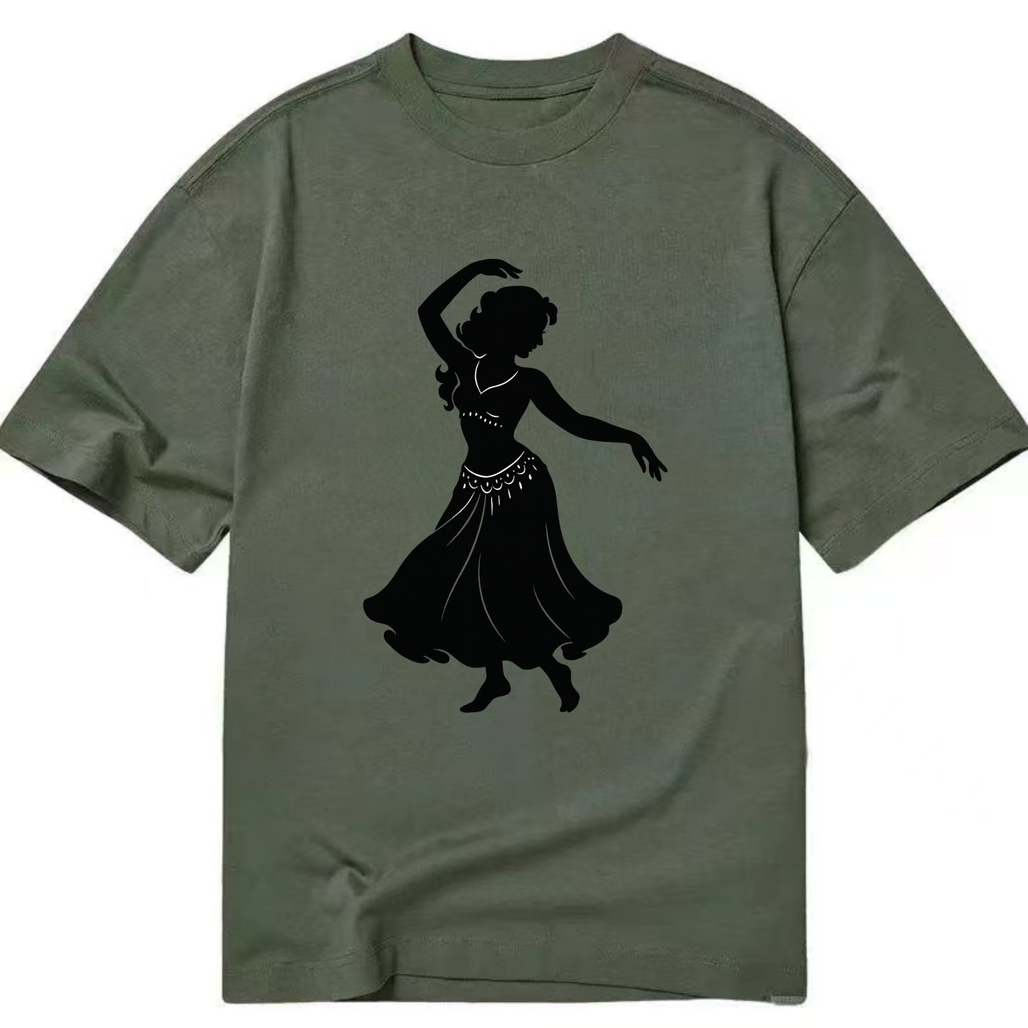 Belly dancer graceful gesture - Classic T-shirt - Army Green