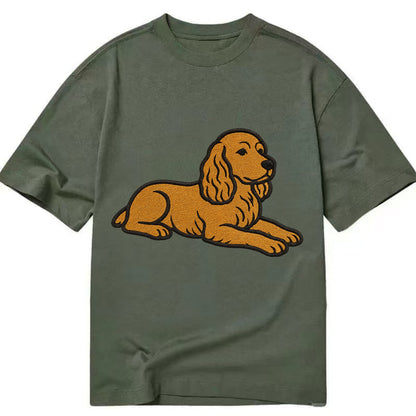 Cocker Spaniel - Golden colored relaxed Classic T-shirt - Army Green