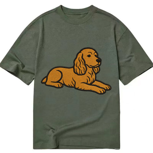 Cocker Spaniel - Golden colored relaxed Classic T-shirt - Army Green