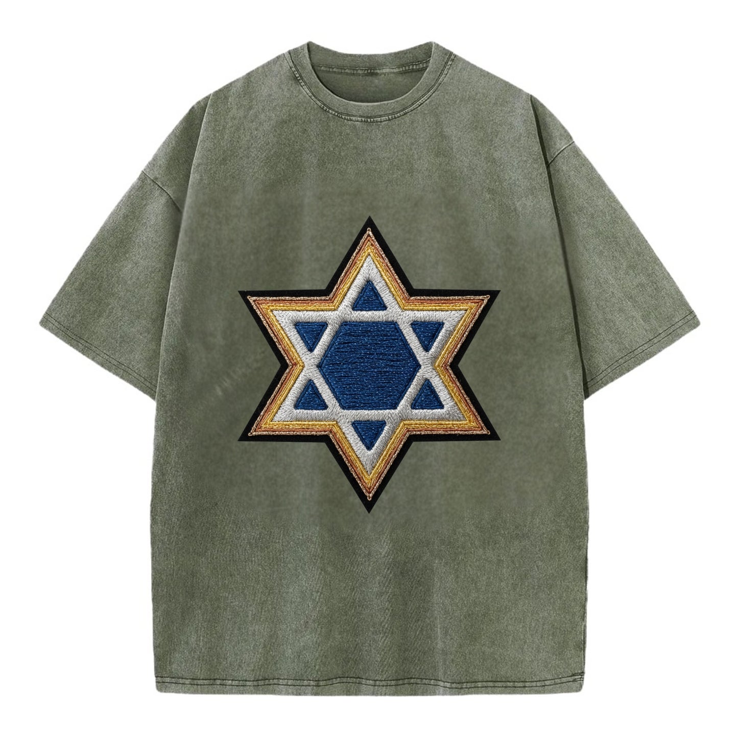 Star of David - Vintage T-shirt - Army Green