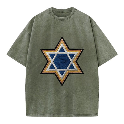 Star of David - Vintage T-shirt - Army Green