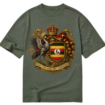 Uganda Crested Crane Emblem  - Classic T-shirt - Army Green