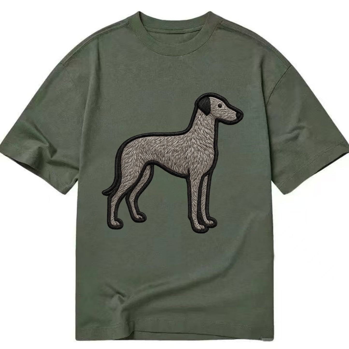Scottish Deerhound - Trendy hound silhou - Classic T-shirt - Army Green