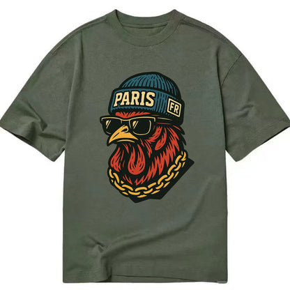 Paris Rooster - Classic T-shirt - Army Green