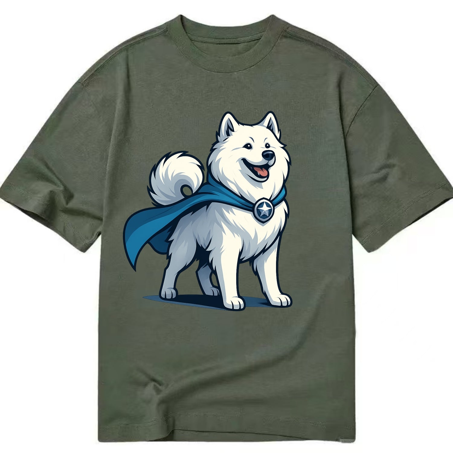 Samoyed Winter Hero  - Classic T-shirt - Army Green