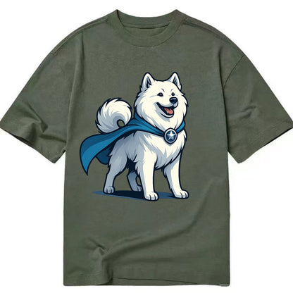 Samoyed Winter Hero  - Classic T-shirt - Army Green