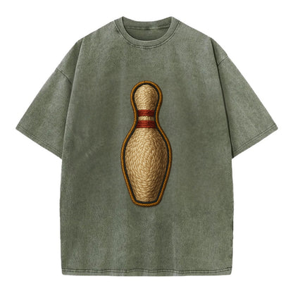 Bowling Pin  - Vintage T-shirt - Army Green