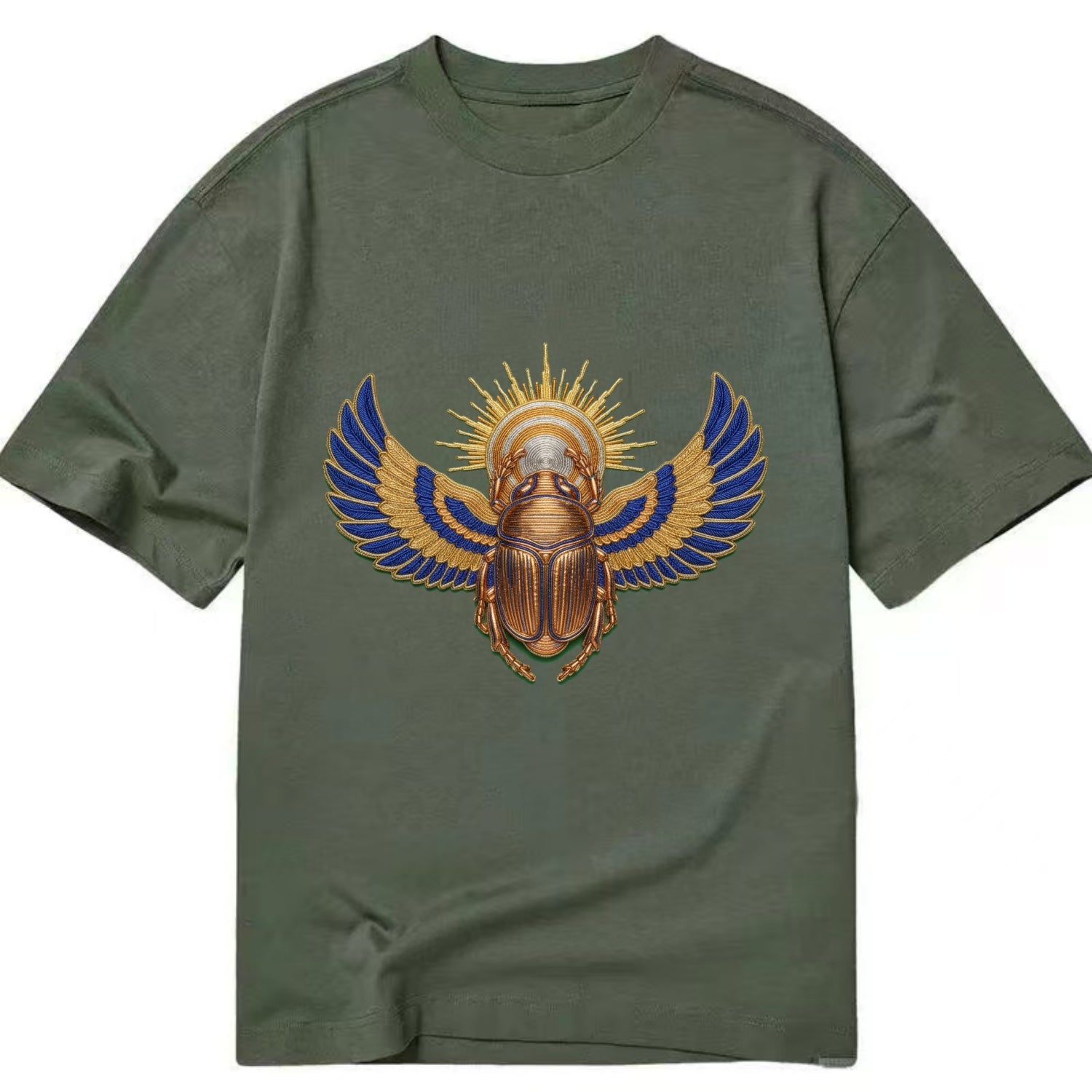Winged Scarab - Classic T-shirt - Army Green