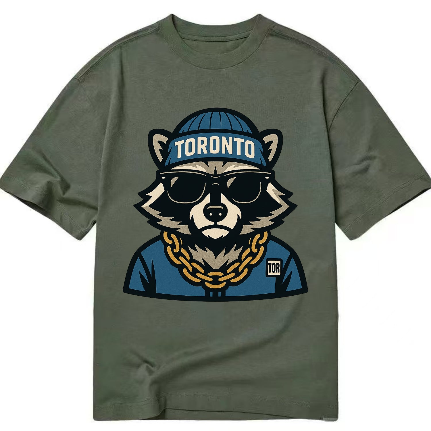Toronto Raccoon - Classic T-shirt - Army Green