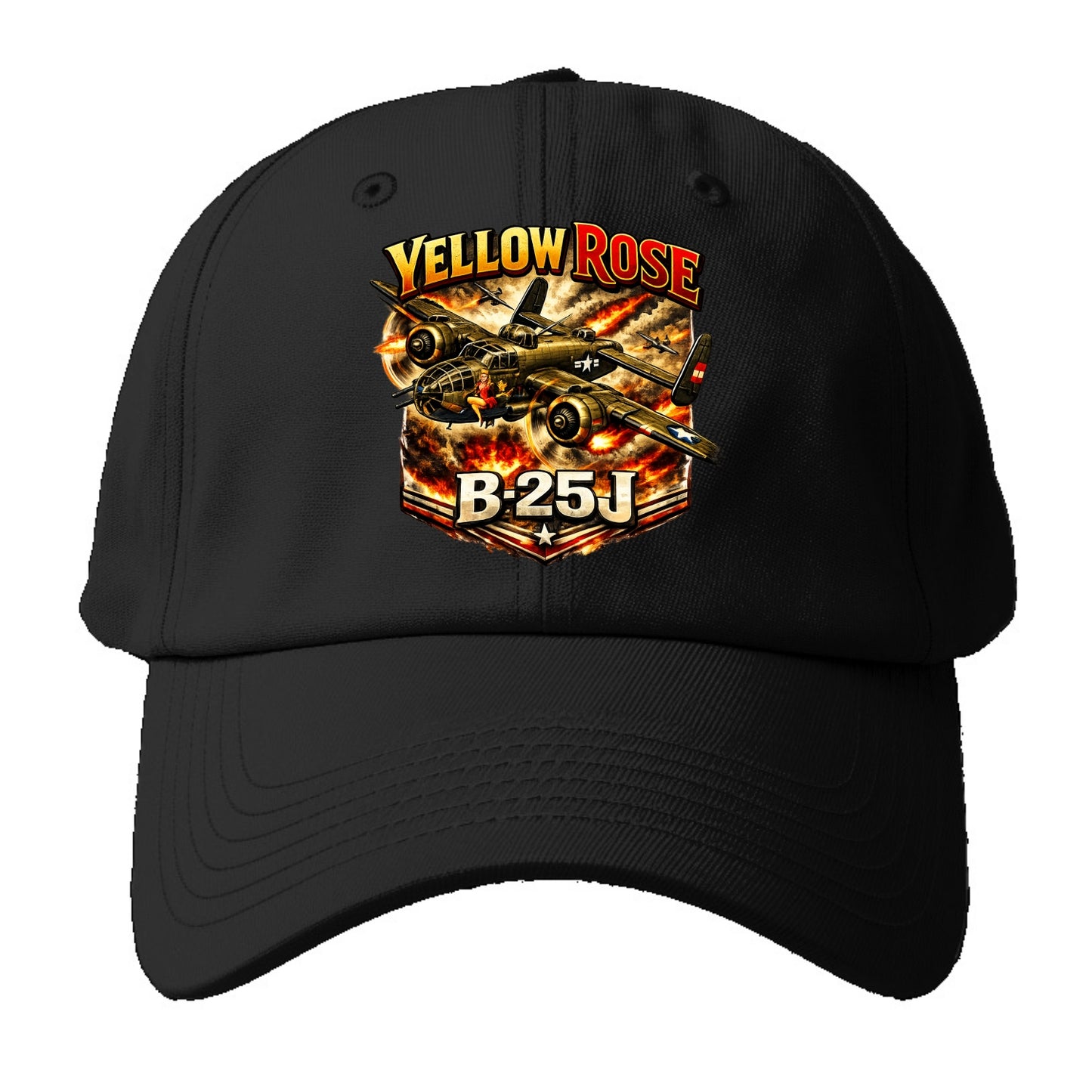 B 25j Yellow Rose - Baseball Cap