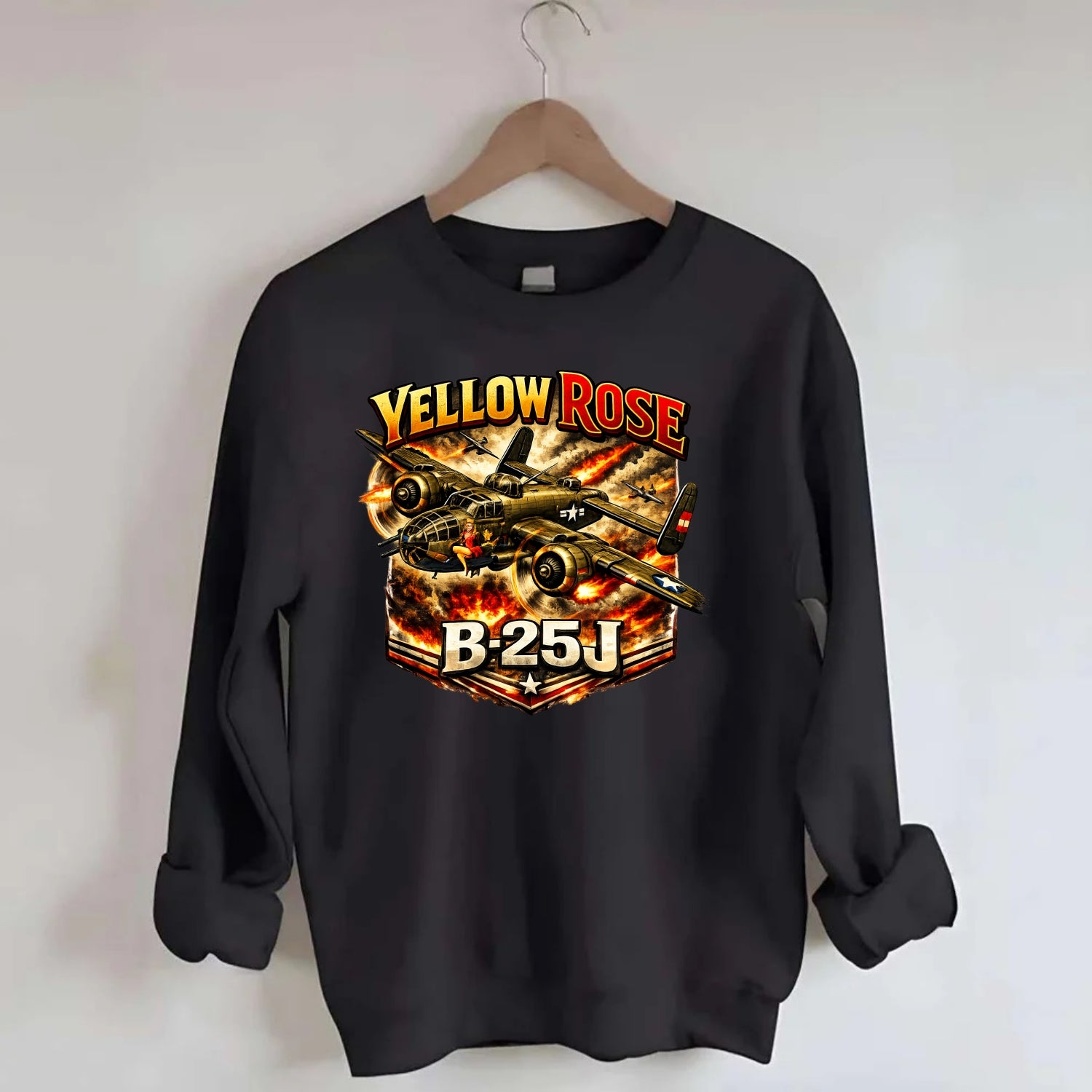 B 25j Yellow Rose - Crewneck Sweatshirt