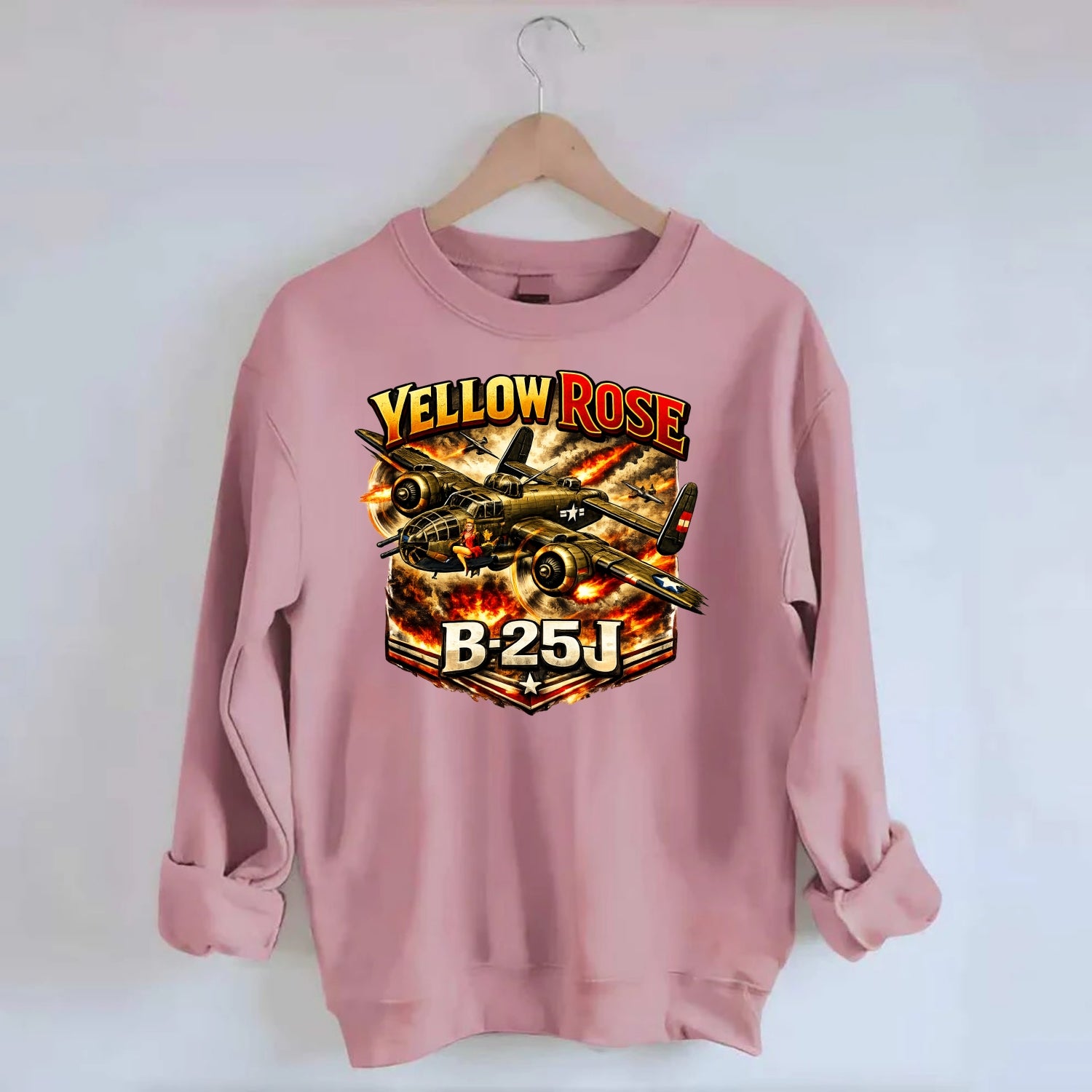 B 25j Yellow Rose - Crewneck Sweatshirt