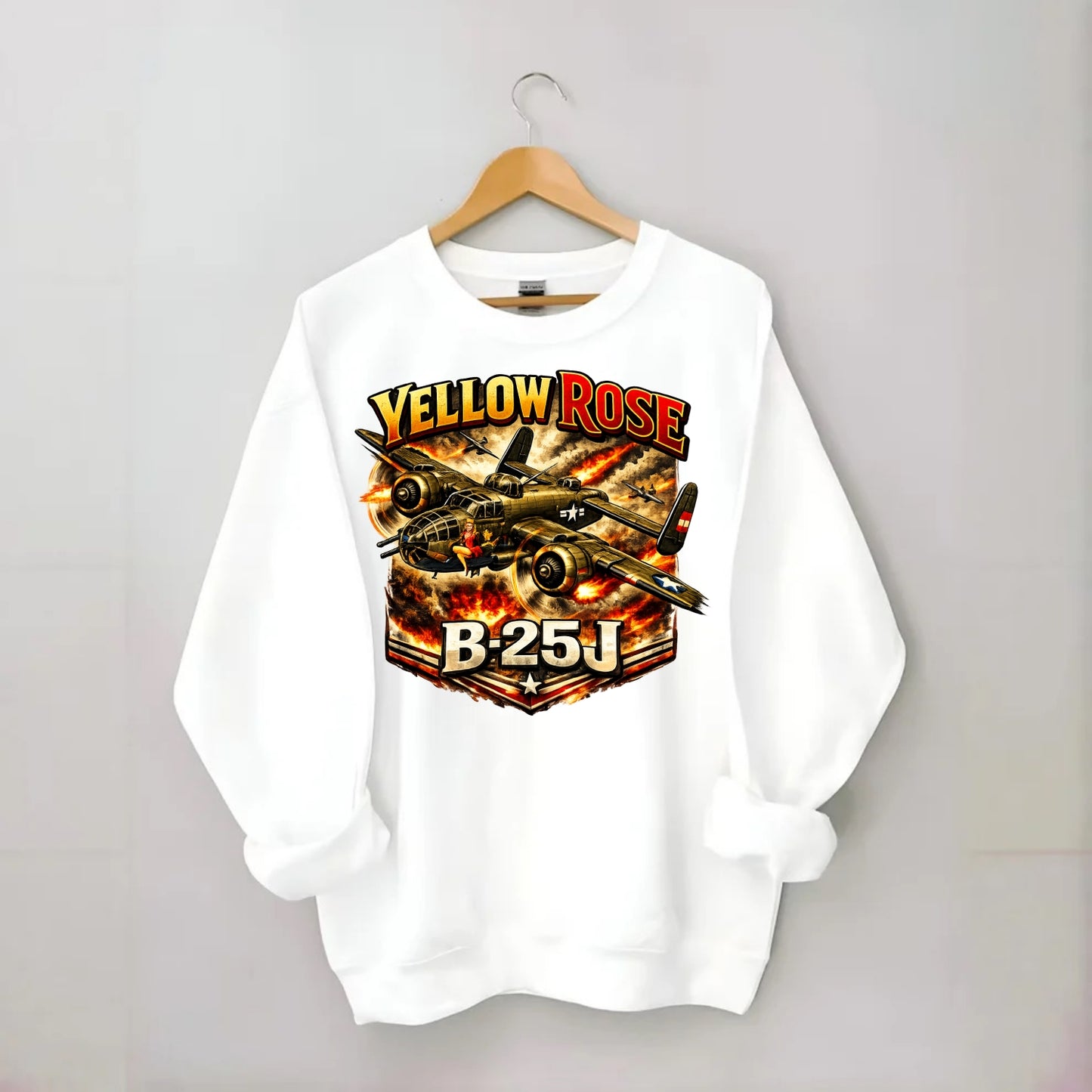 B 25j Yellow Rose - Crewneck Sweatshirt