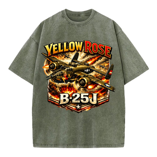 B 25j Yellow Rose - Vintage T-shirt