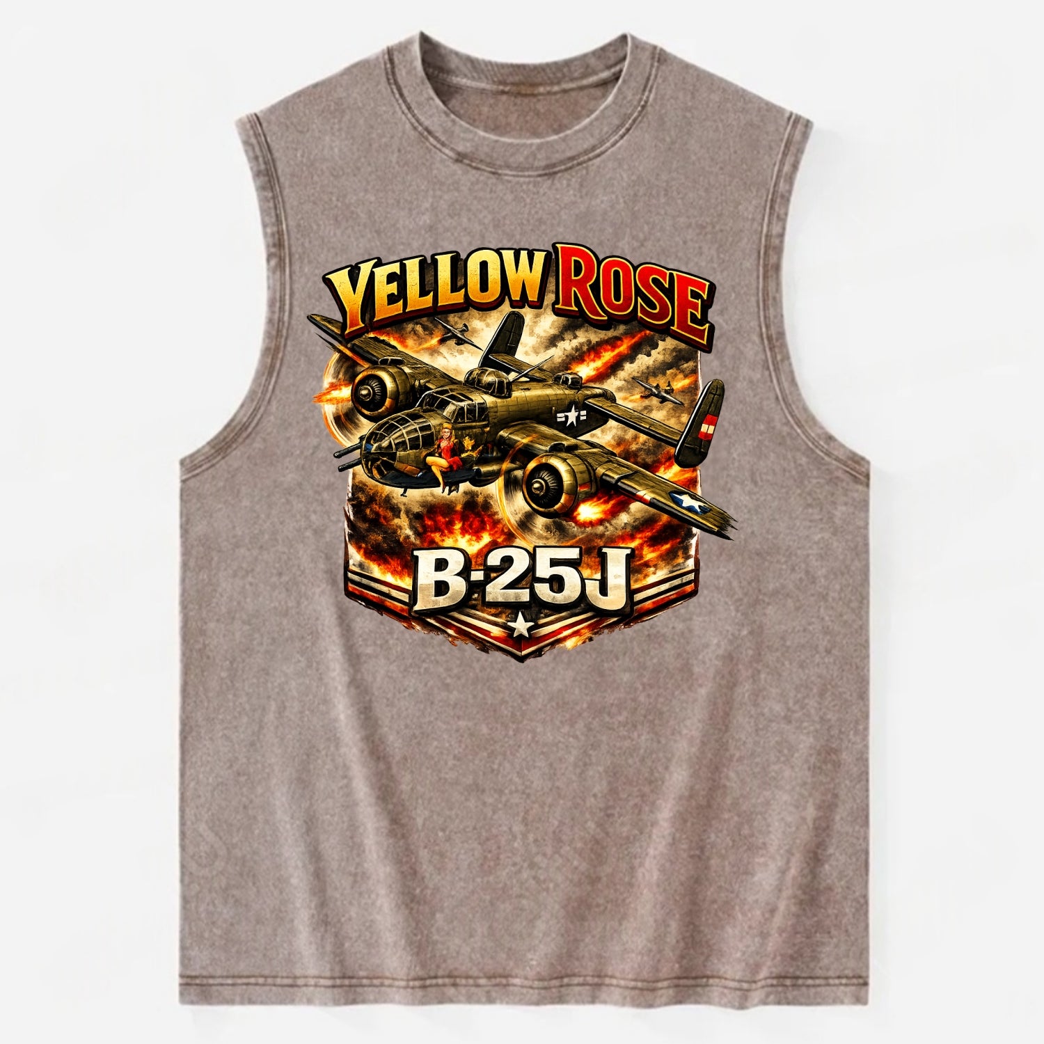B 25j Yellow Rose - Vintage Washed Tank