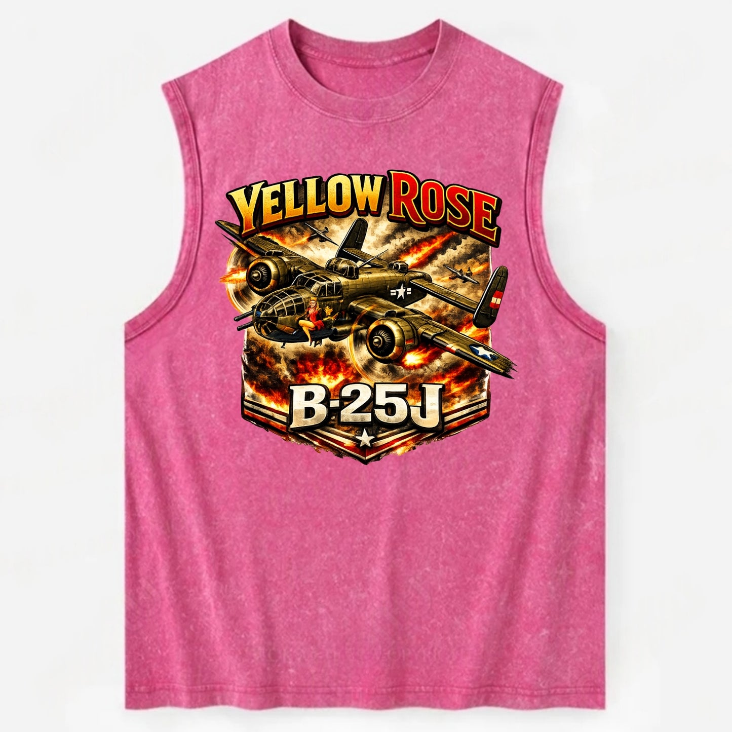 B 25j Yellow Rose - Vintage Washed Tank