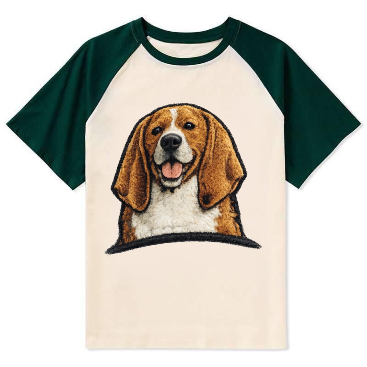 Buddy Beagle - Contrast Raglan T-shirt