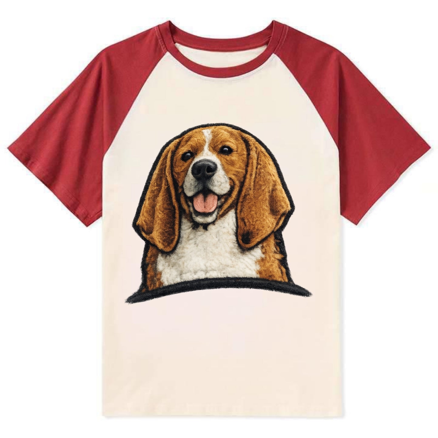 Buddy Beagle - Contrast Raglan T-shirt