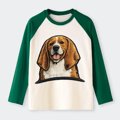 Buddy Beagle - Raglan Long Sleeve T-Shirt