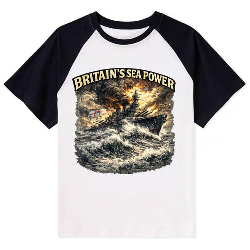 Britain's Sea Power - Contrast Raglan T-shirt