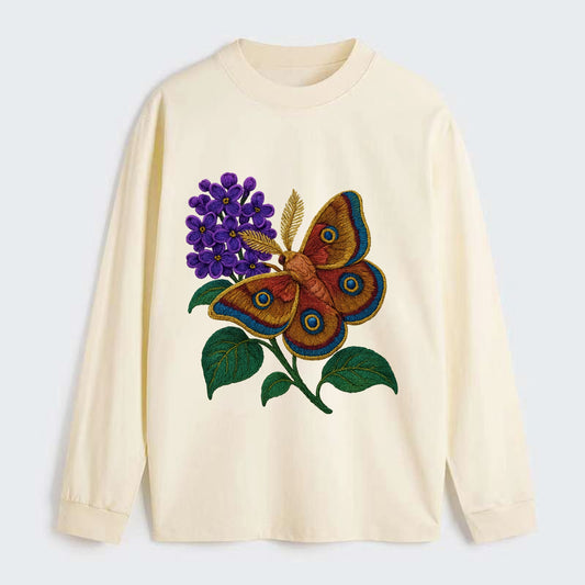 Polyphemus Moth - Classic Long Sleeve Shirt - Beige