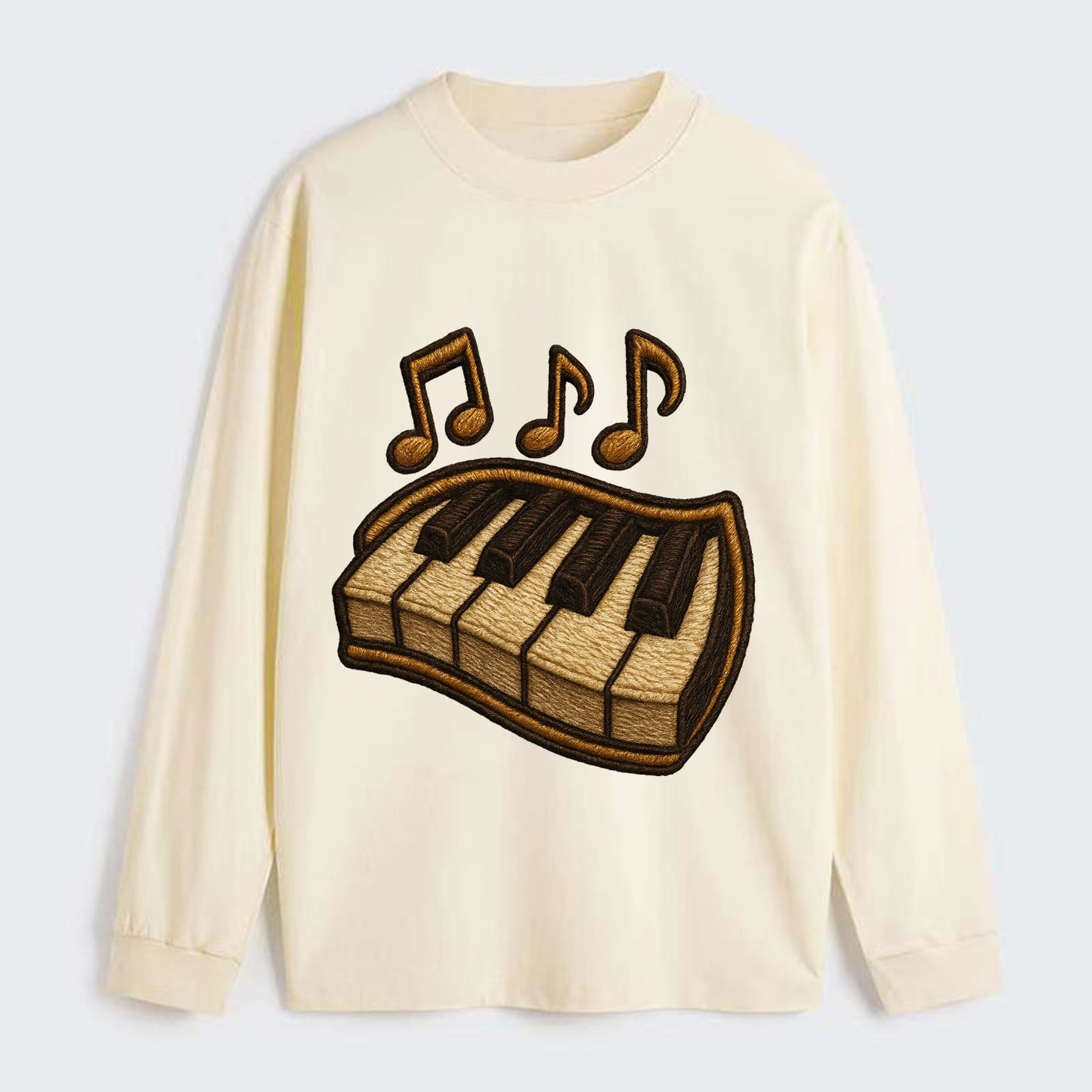 Piano Keys  - Classic Long Sleeve Shirt - Beige