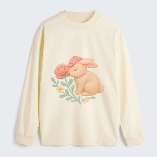 Peach Bunny - Classic Long Sleeve Shirt - Beige