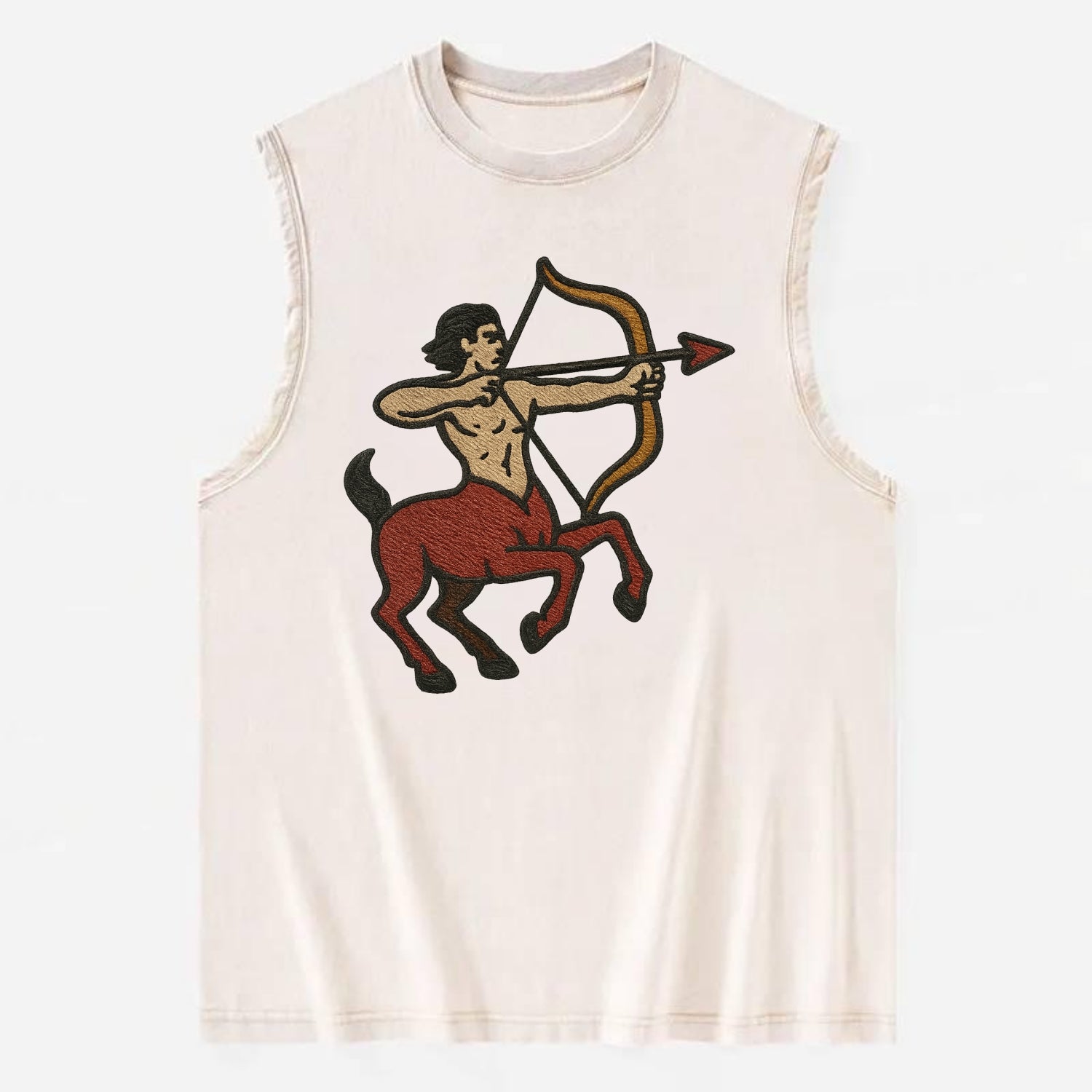 Sagittarius Arrow  - Vintage Washed Tank - Beige
