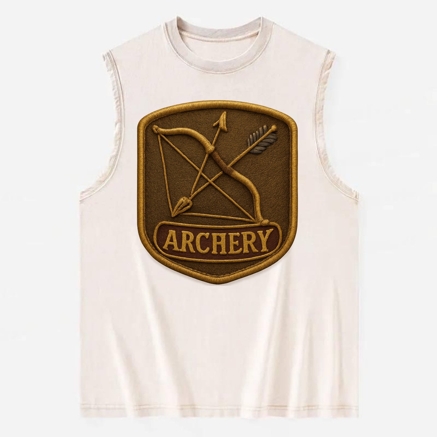 Bow and arrow crossed - archery enthusiast - Vintage Washed Tank - Beige