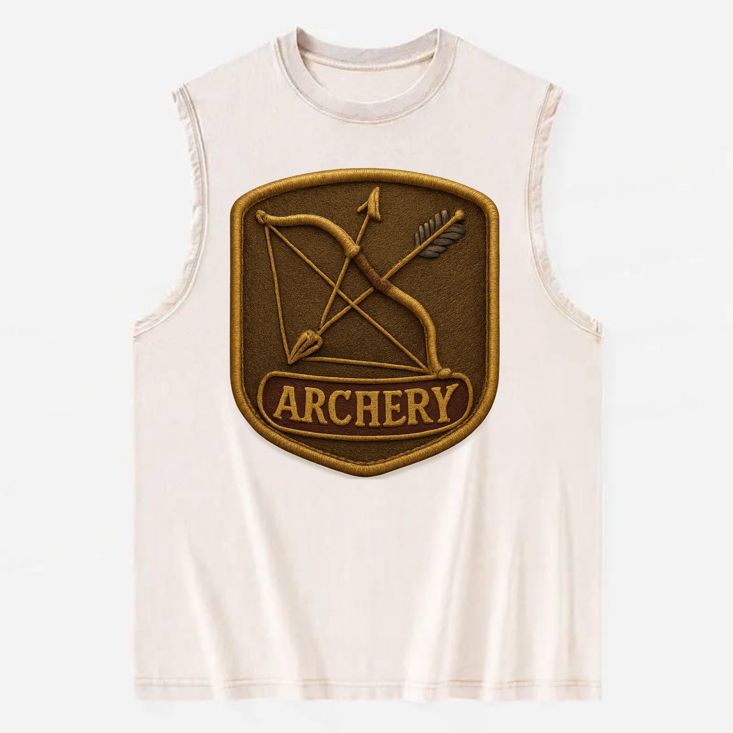 Bow and arrow crossed - archery enthusiast - Vintage Washed Tank - Beige