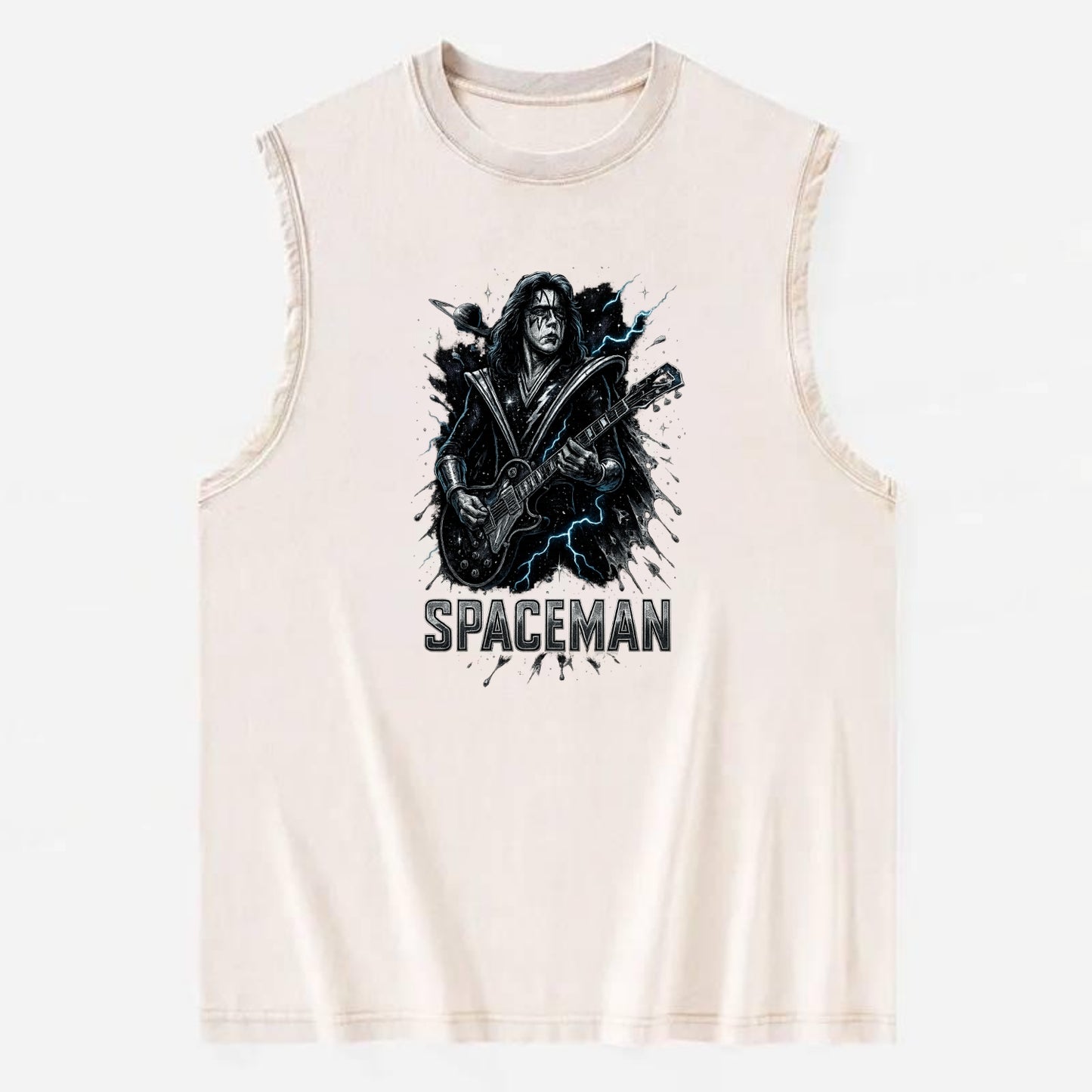 Silver Splash - Vintage Washed Tank - Beige