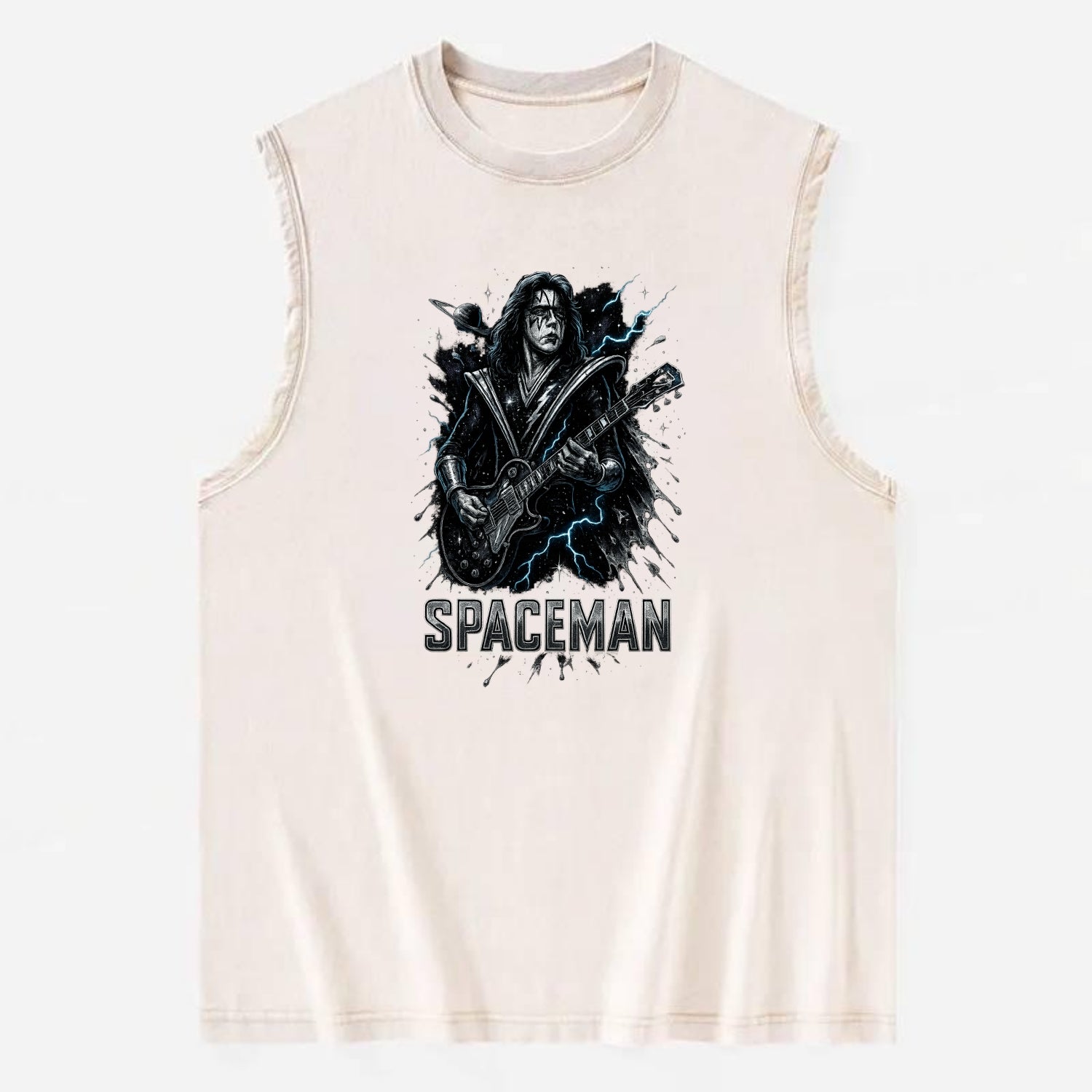 Silver Splash - Vintage Washed Tank - Beige