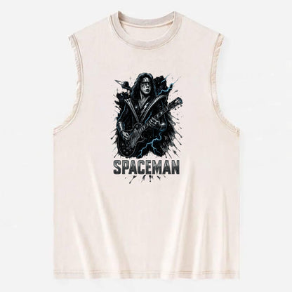 Silver Splash - Vintage Washed Tank - Beige