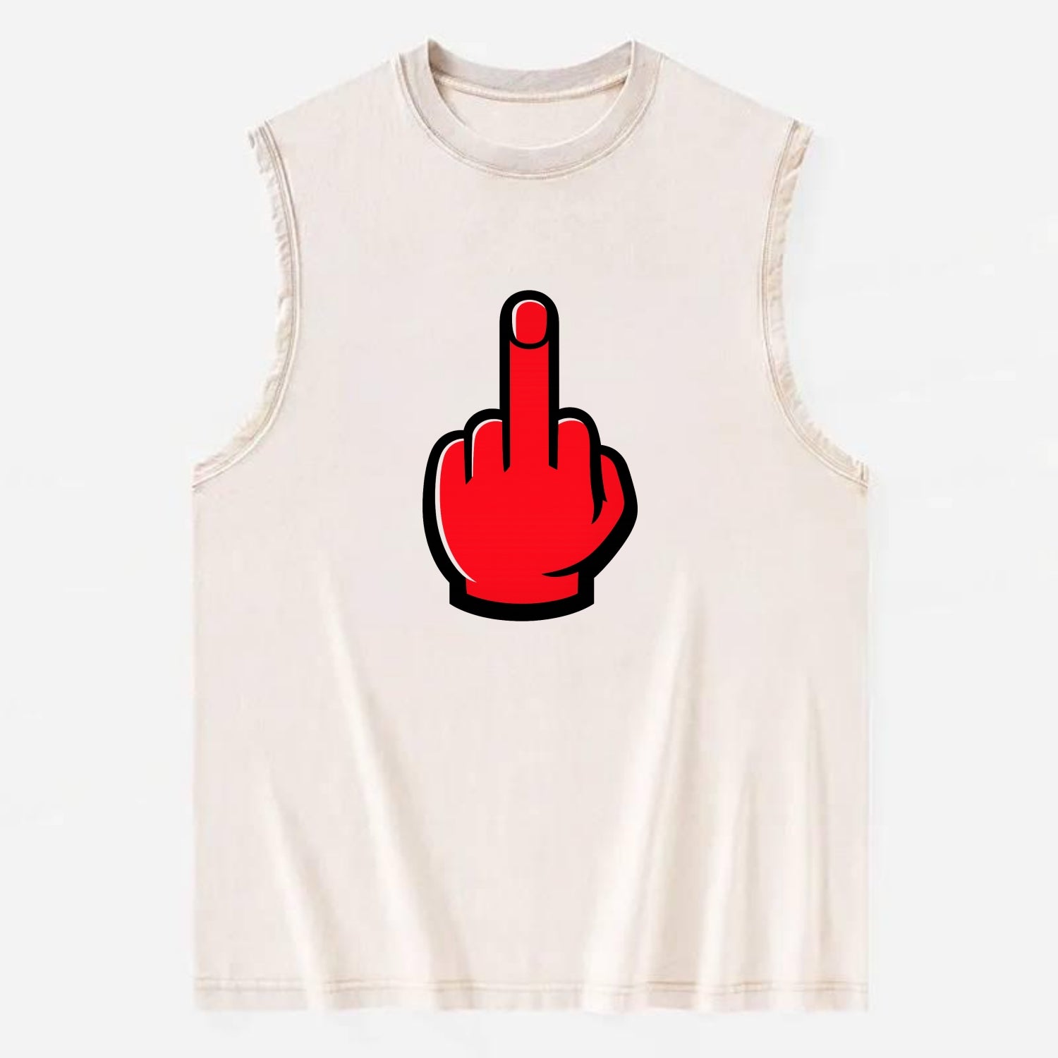 Bold Defiance Icon - Vintage Washed Tank - Beige