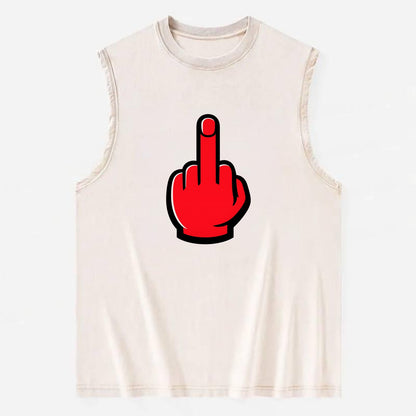 Bold Defiance Icon - Vintage Washed Tank - Beige