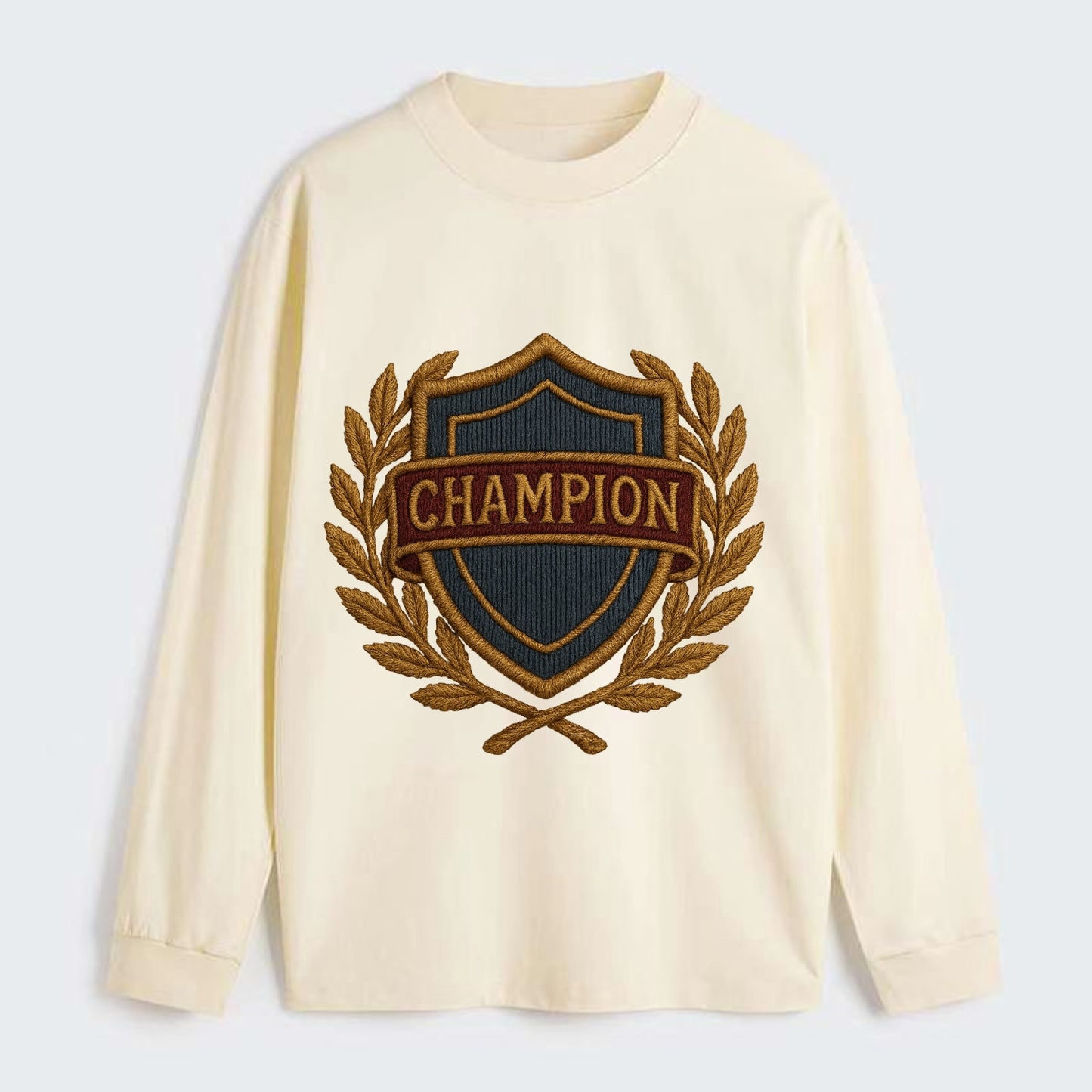 Champion Shield  - Classic Long Sleeve Shirt - Beige
