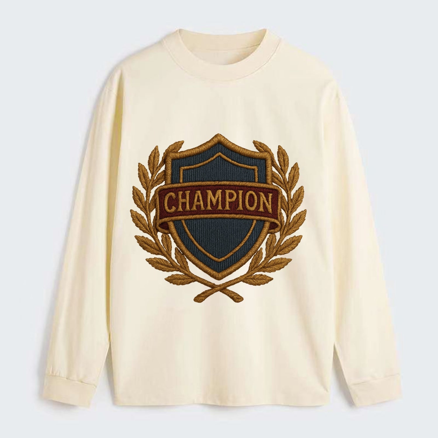 Champion Shield  - Classic Long Sleeve Shirt - Beige