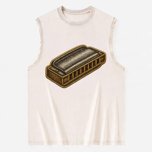 Harmonica  - Vintage Washed Tank - Beige