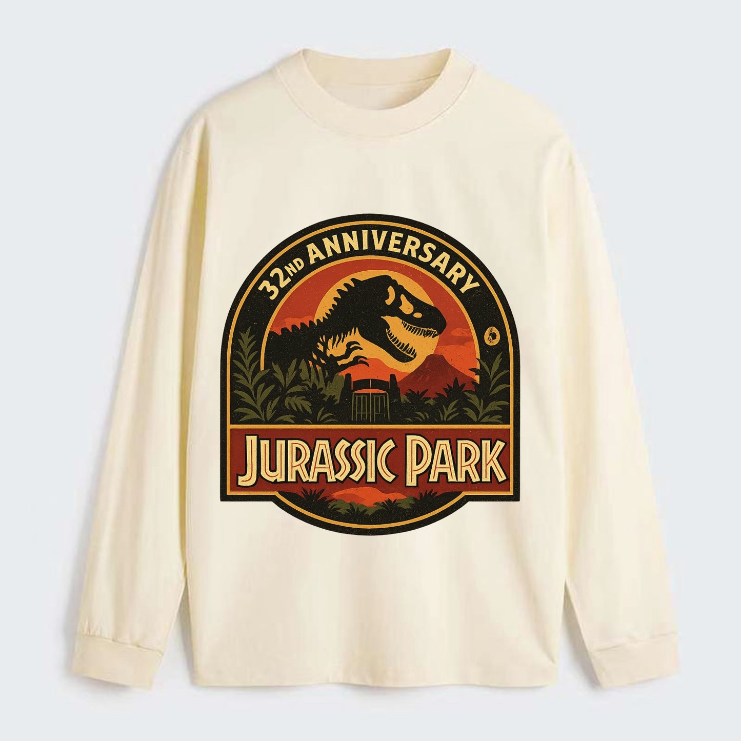 Jurassic Park 32nd Anniversary - Classic Long Sleeve Shirt - Beige