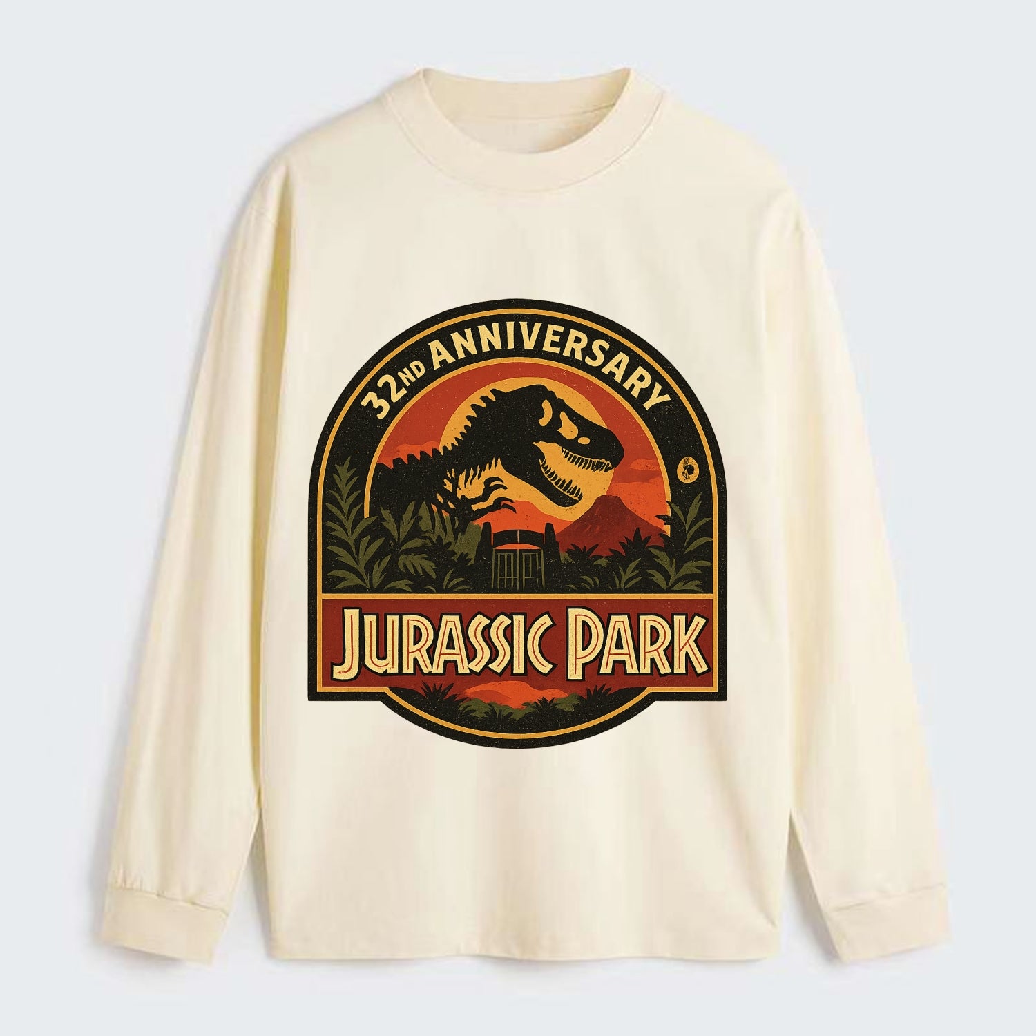 Jurassic Park 32nd Anniversary - Classic Long Sleeve Shirt - Beige